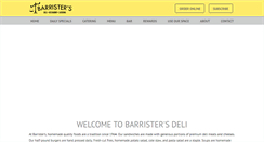 Desktop Screenshot of barristersdeli.com